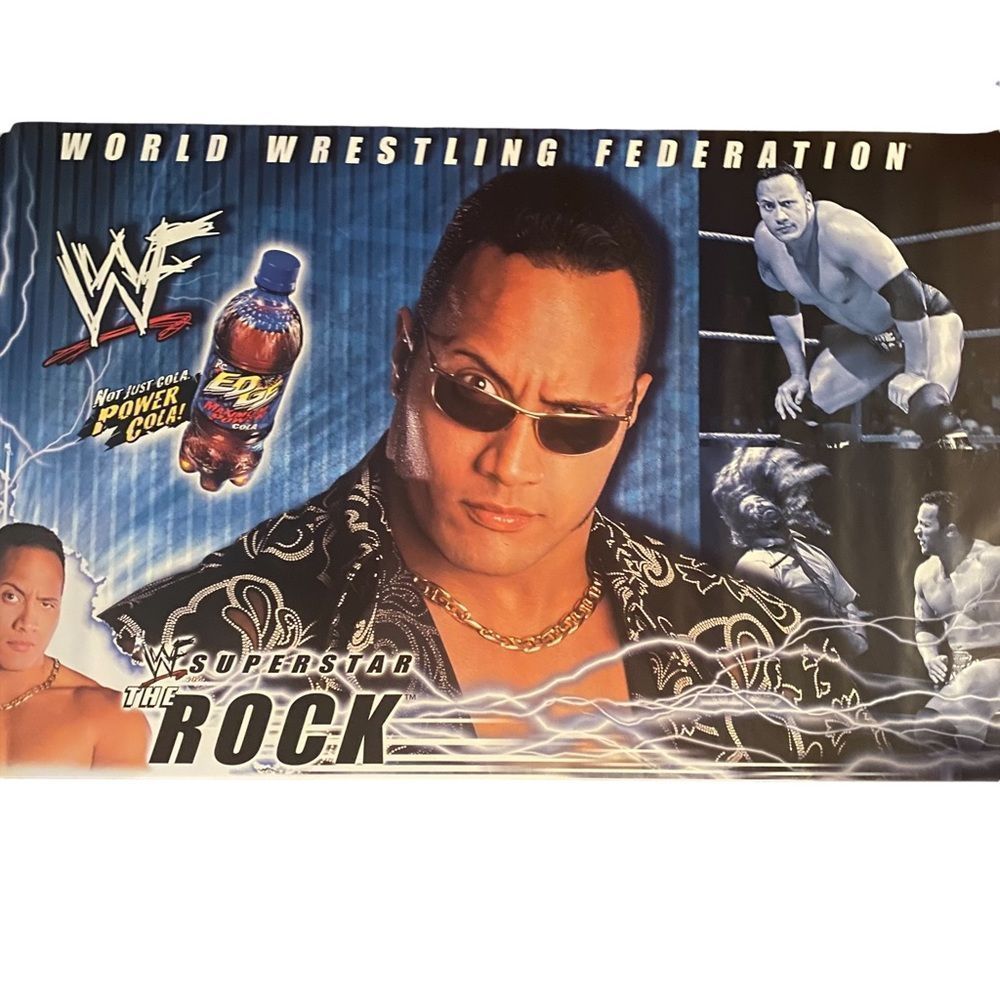 The Rock Poster NEW y2k Vintage WWF WWE wall poster